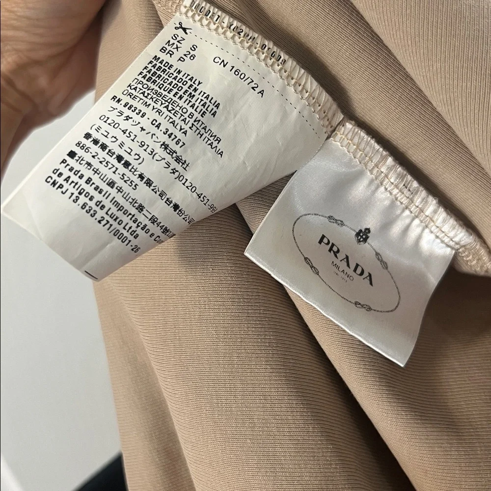 Prada Knit Ribbed Triangle Logo Dress - Picture 11 of 13